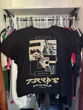 Trunkfit Graphic Cotton T-Shirt | Black